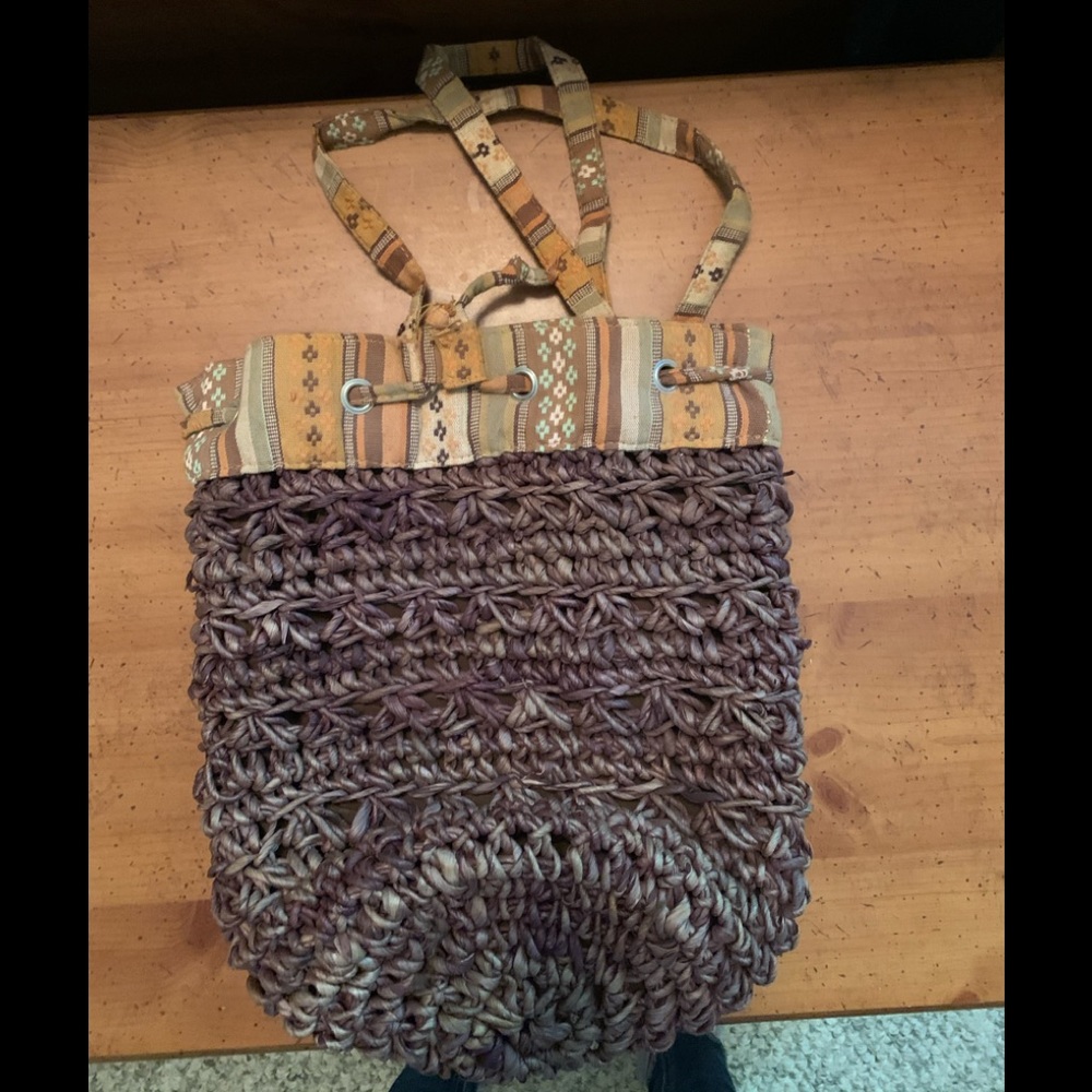 Weaves basket purse/backpack